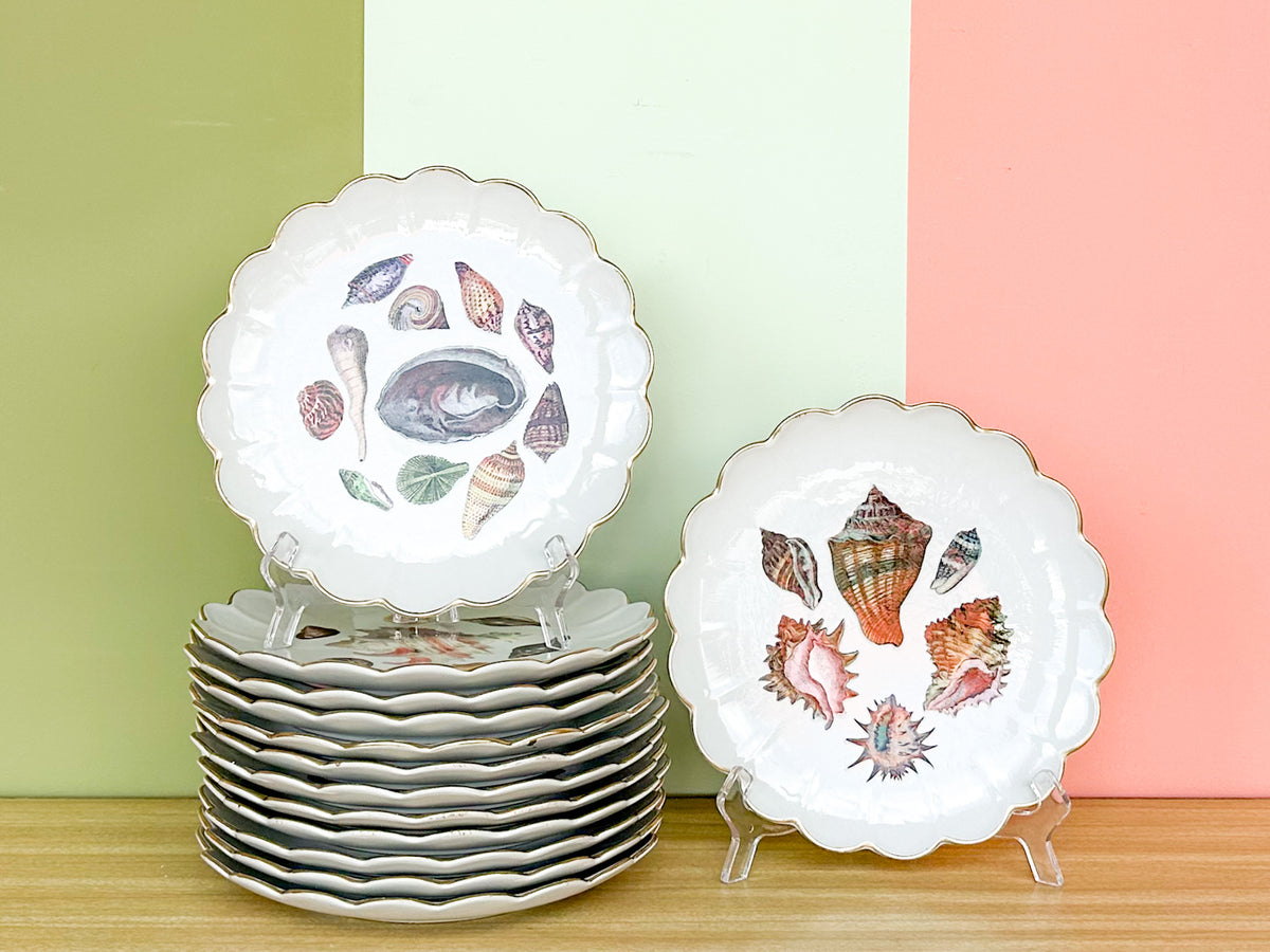 Shell Chic Decoupage Plates