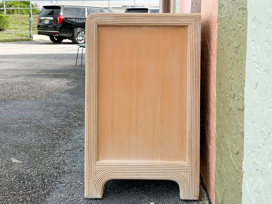 Coastal Pencil Reed Rattan Credenza