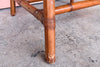 Pair of Island Chic Leather and Rattan Arm Chairs