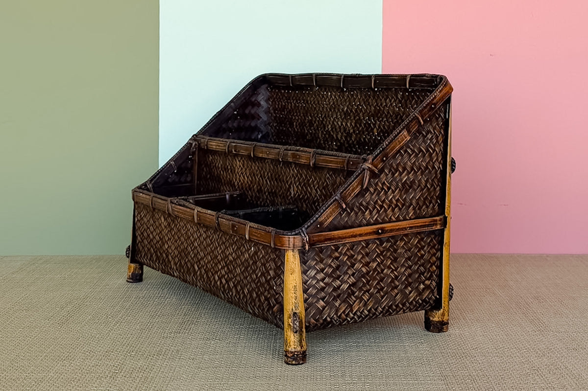 Rattan Desk Organizer