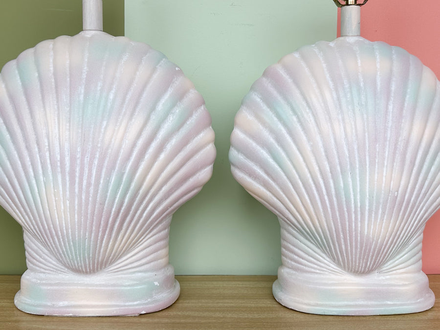 Pair of Pastel Shell Lamps