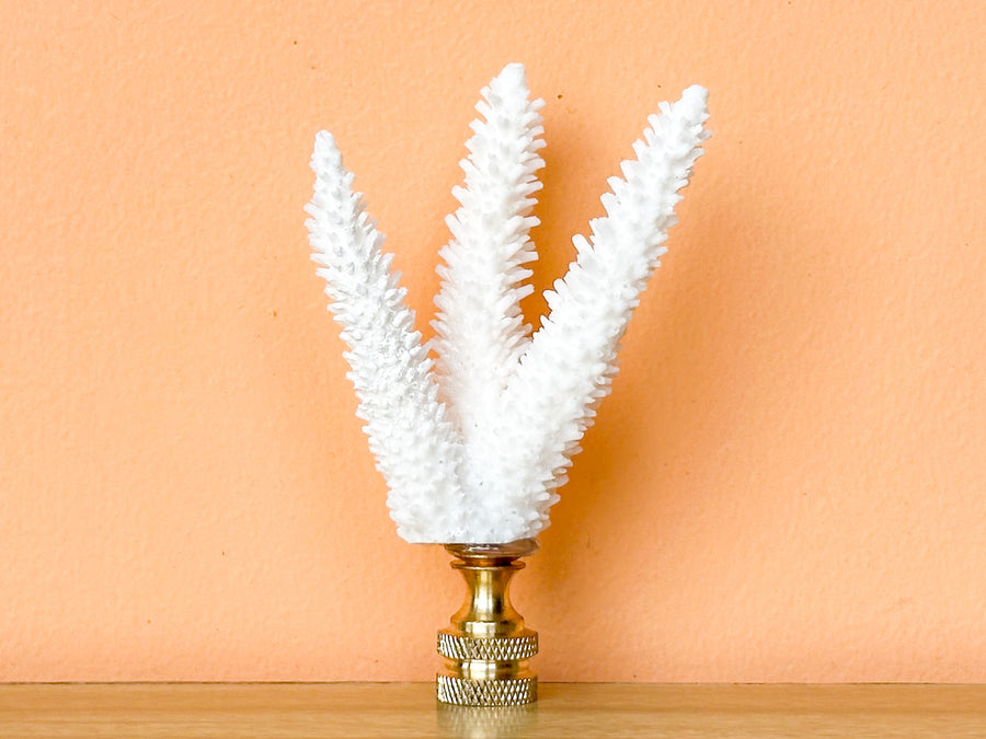 Triple Stag Horn Coral Finial
