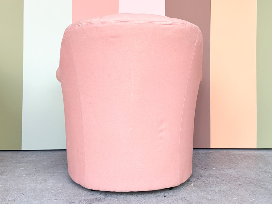 Pair of Pink Chic Thomasville Scallop Back Chairs