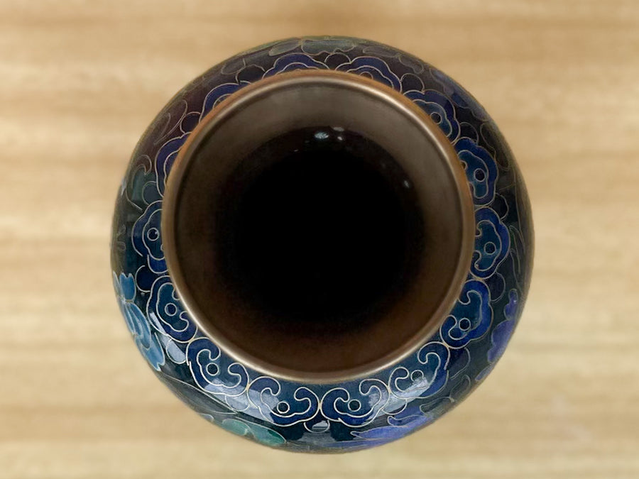 Blue Dragon Cloisonné Vase