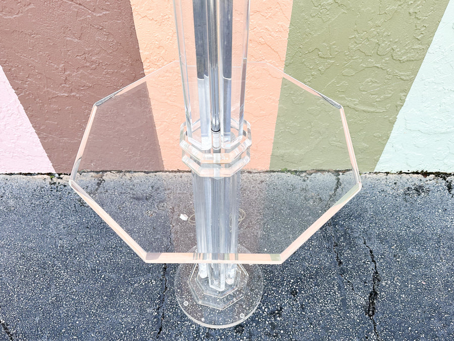 Karl Springer Style Lucite Table Lamp