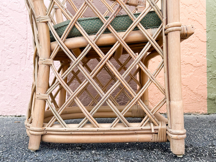 Pair of Ficks Reed Rattan Barrel Chairs