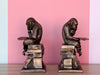 Reading Monkey Brass Bookends