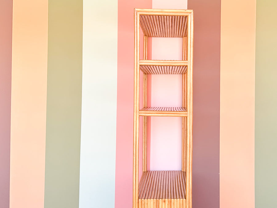 Pencil Reed Rattan Etagere