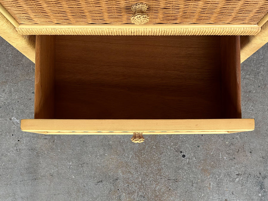 Pair of Henry Link Wicker Nightstands