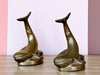 Brass Whale Bookends