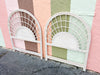 Pair of Rattan Arch Twin Headboards