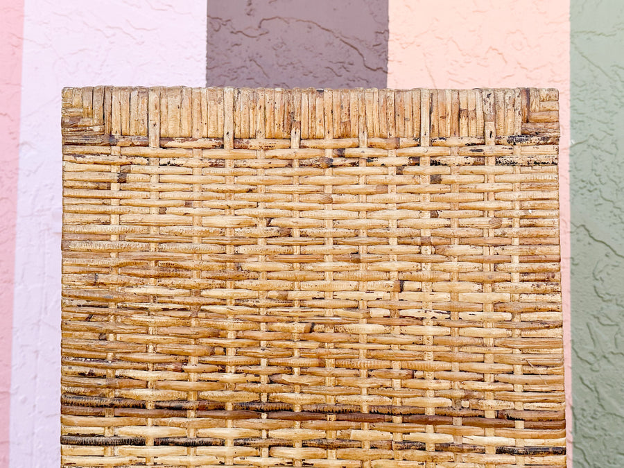 Island Style Rattan Wrapped Tall Chest