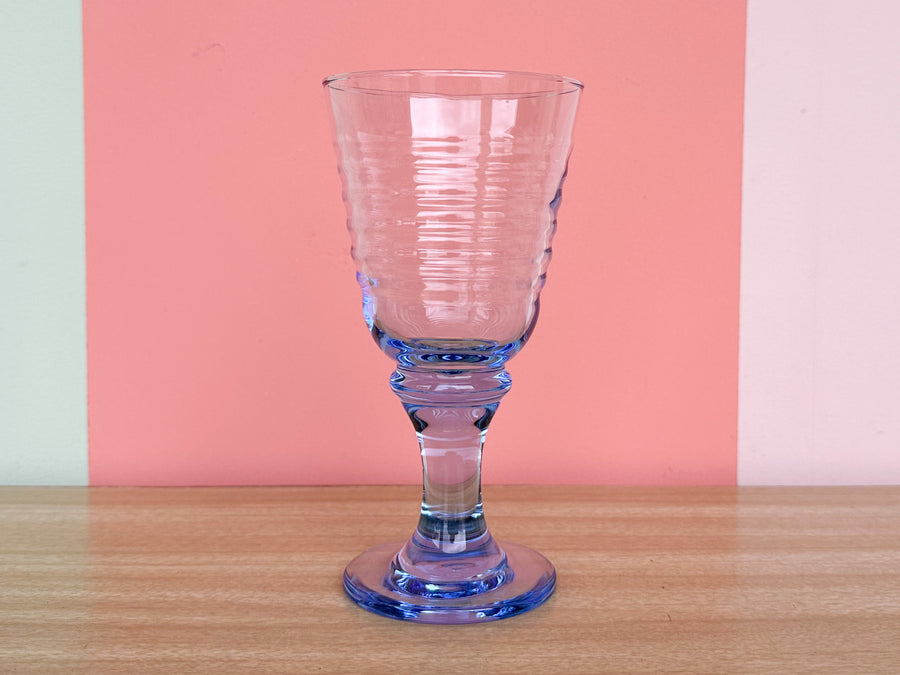 Set of Six Pretty Blue Goblets