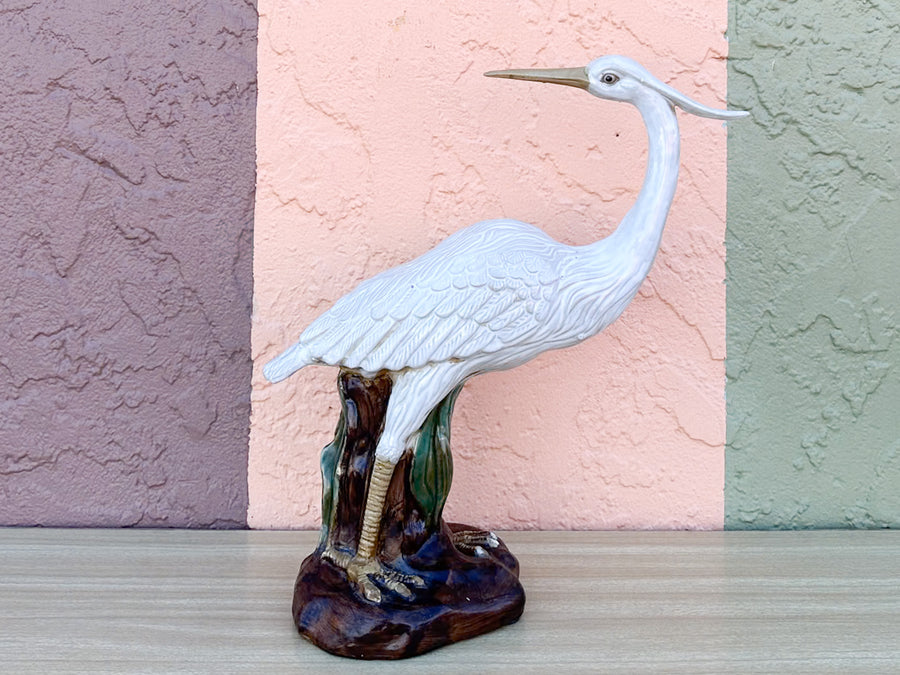 Pair of Ceramic Egrets