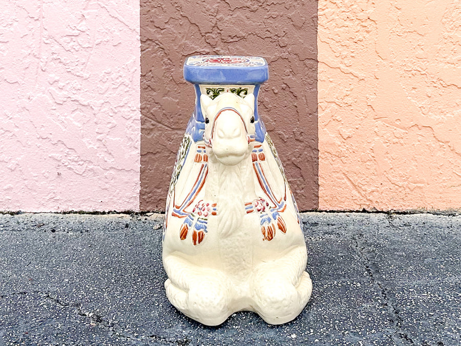 Ceramic Camel Garden Seat
