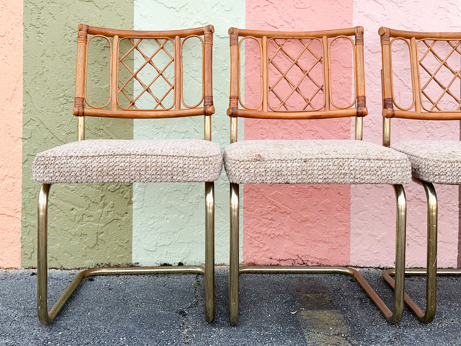MCM Cantilever Rattan Dining Set