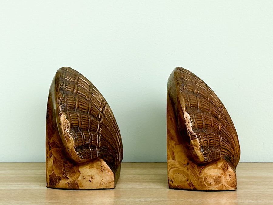 Pair of Brass Shell Bookends
