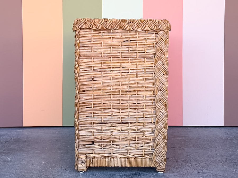 Braided Rattan Wrapped Chest