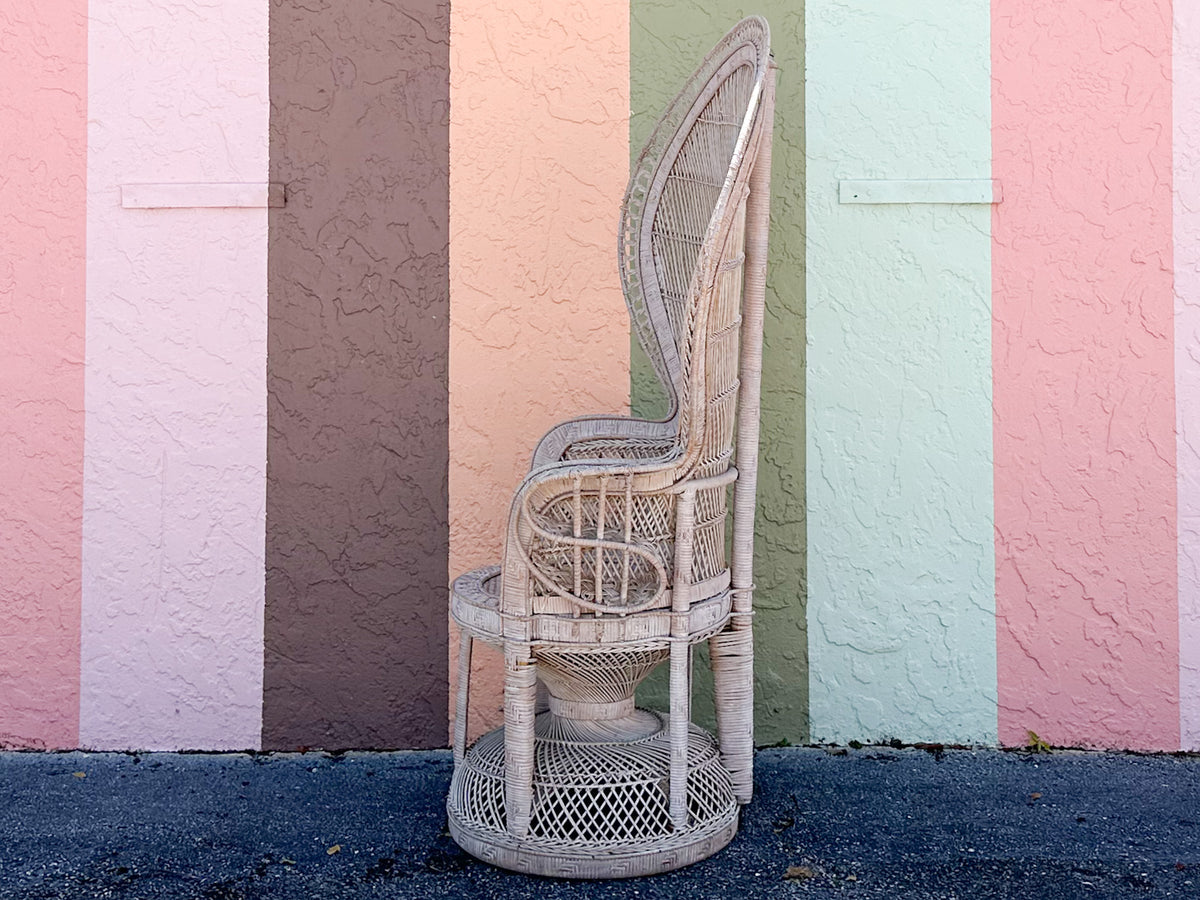 Coastal Chic Rattan Peacock Chair