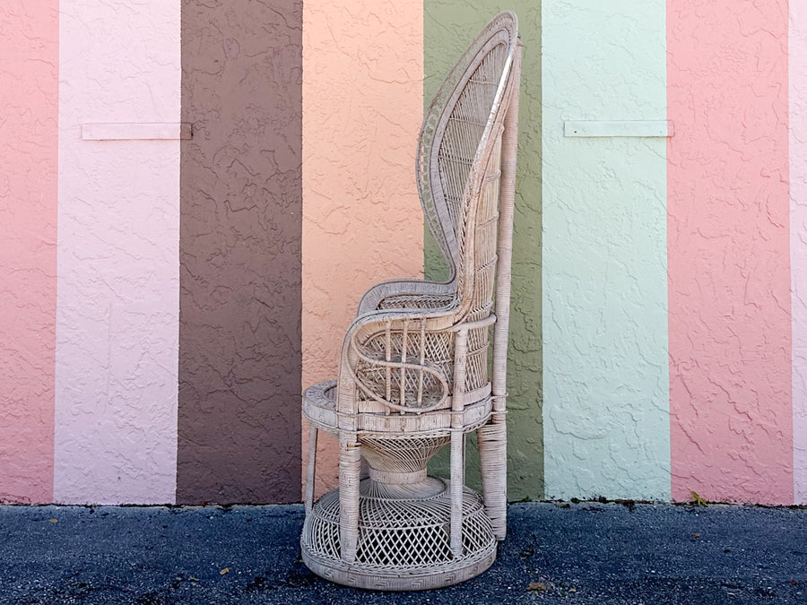 Coastal Chic Rattan Peacock Chair