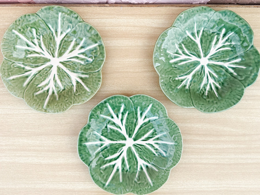 Set of Twelve Secia Portugal Lettuce Plates