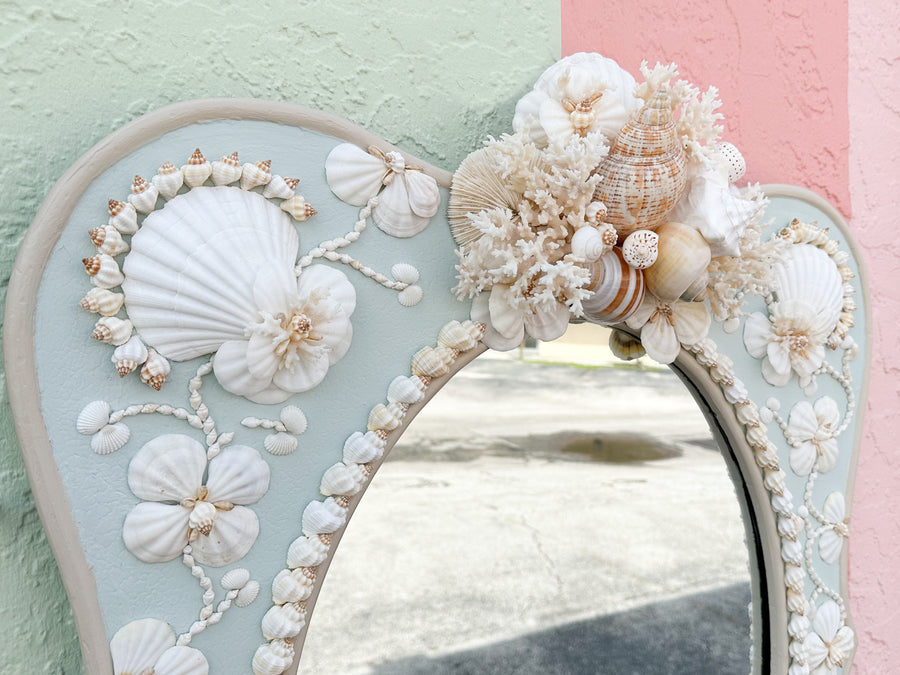 Beautiful Blue Shell Mirror
