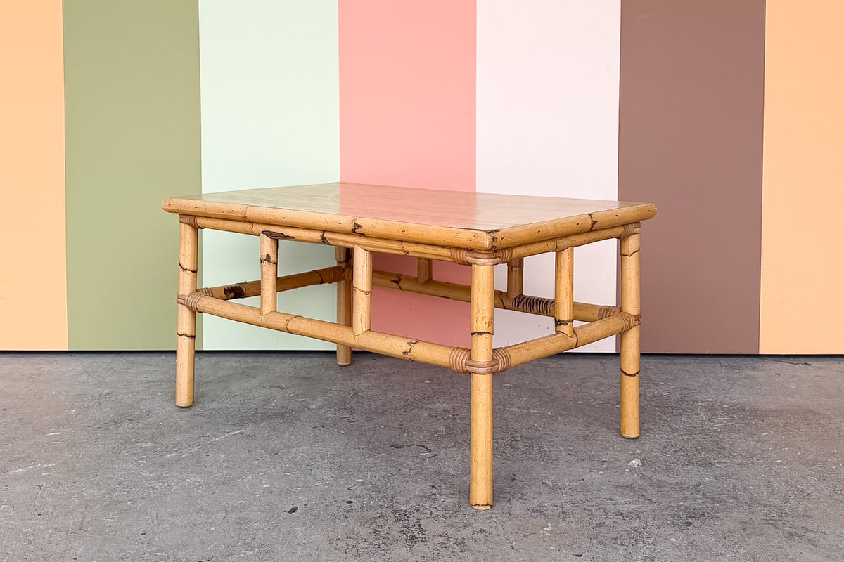 Old Florida Rattan Coffee Table