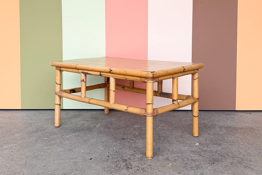 Old Florida Rattan Coffee Table
