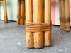 Set of Three Old Florida Rattan Bar Stools