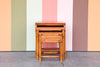 Frankl Style Trio of Rattan Nesting Tables