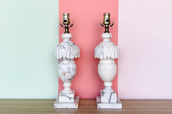 Pair of Italian Alabaster Lamps