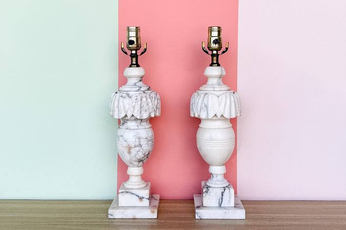 Pair of Italian Alabaster Lamps