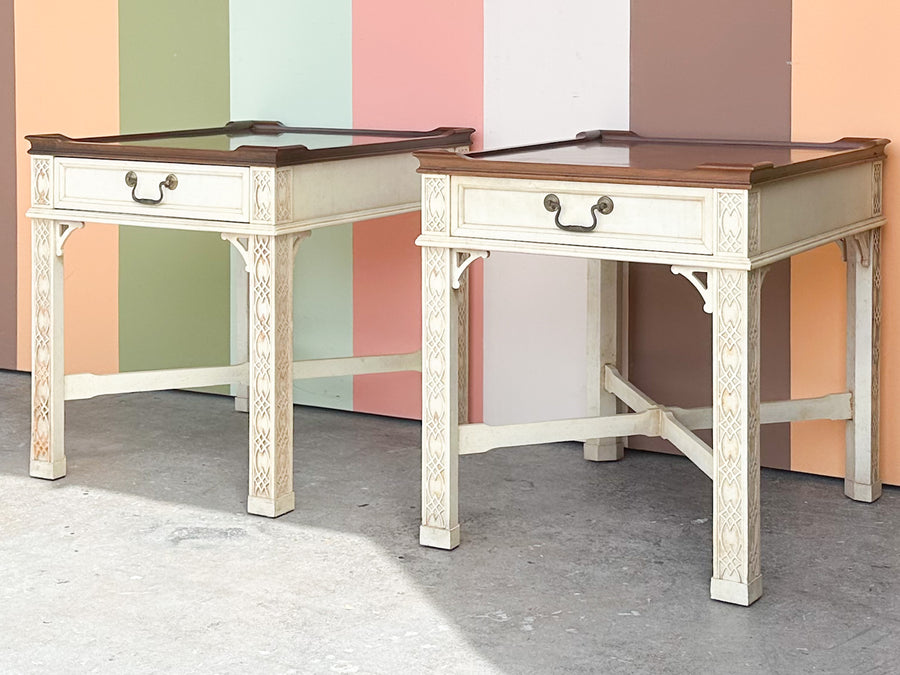 Pair of Fretwork Side Tables