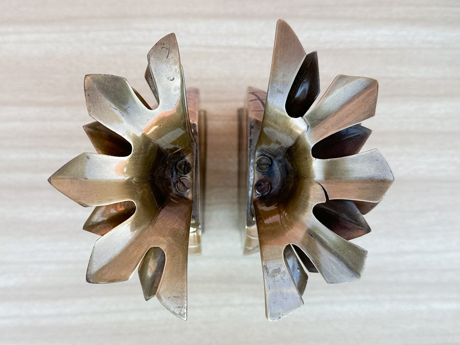 Brass Pineapple Bookends