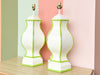 Pair of Faux Bamboo Ginger Jar Lamps