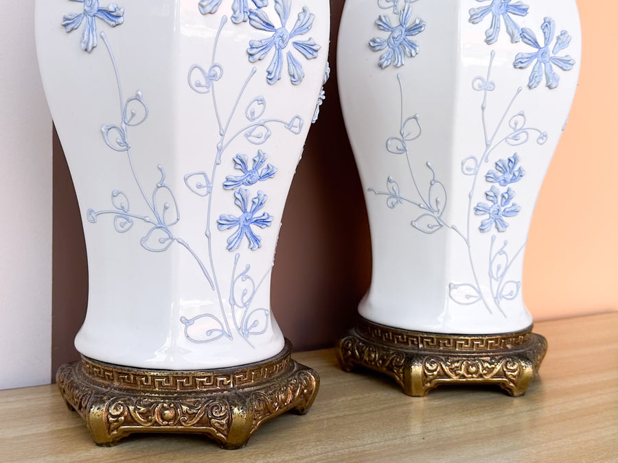 Pair of Baby Blue Icing Lamps