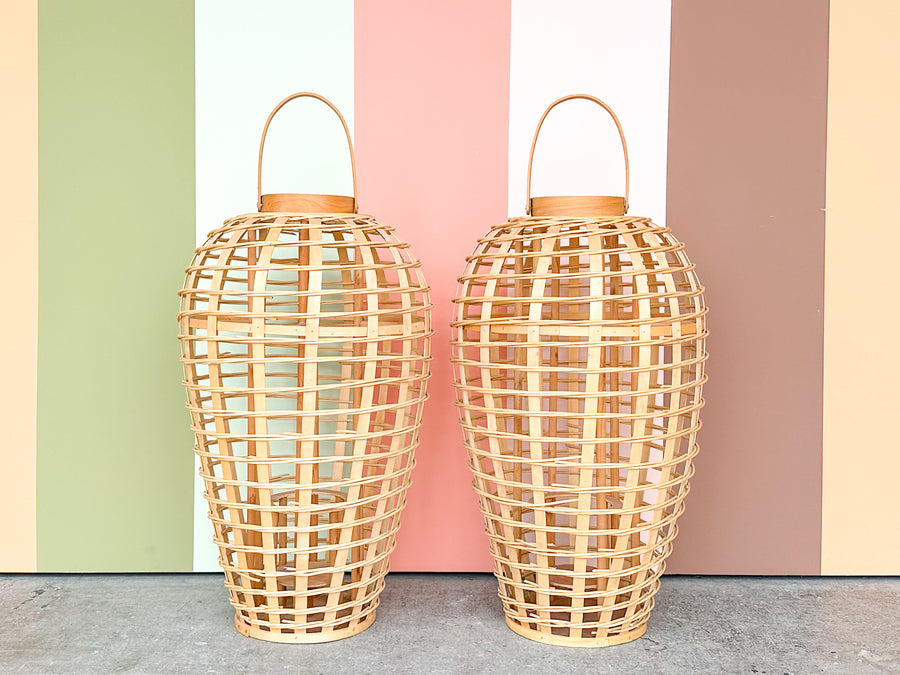 Pair of Large Amanda Lindroth Lanterns