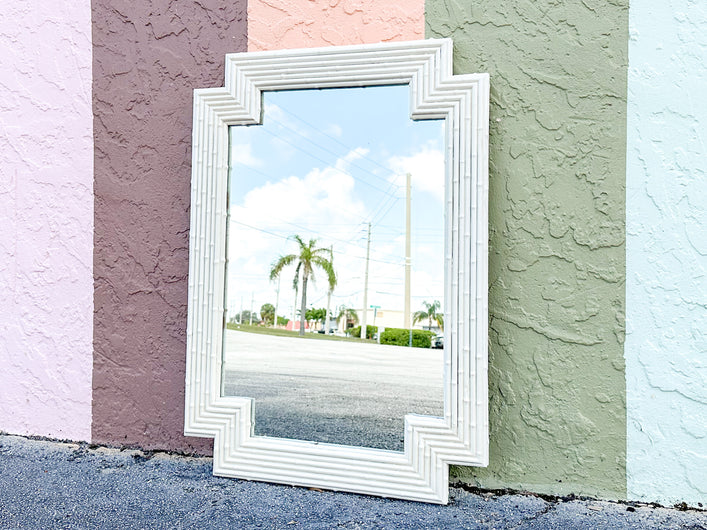 Palm Beach Style Faux Bamboo Mirror