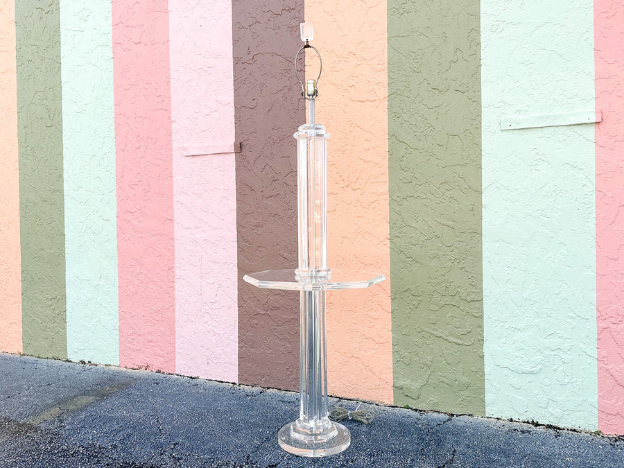 Karl Springer Style Lucite Table Lamp