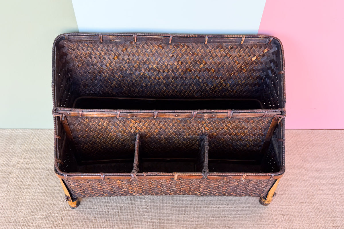 Rattan Desk Organizer