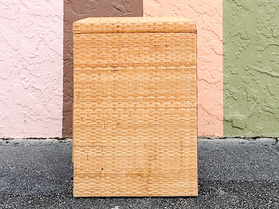 Coastal Rattan Wrapped Nightstand
