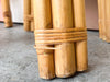 Set of Three Old Florida Rattan Bar Stools