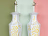 Pair of Floral Yellow Icing Lamps