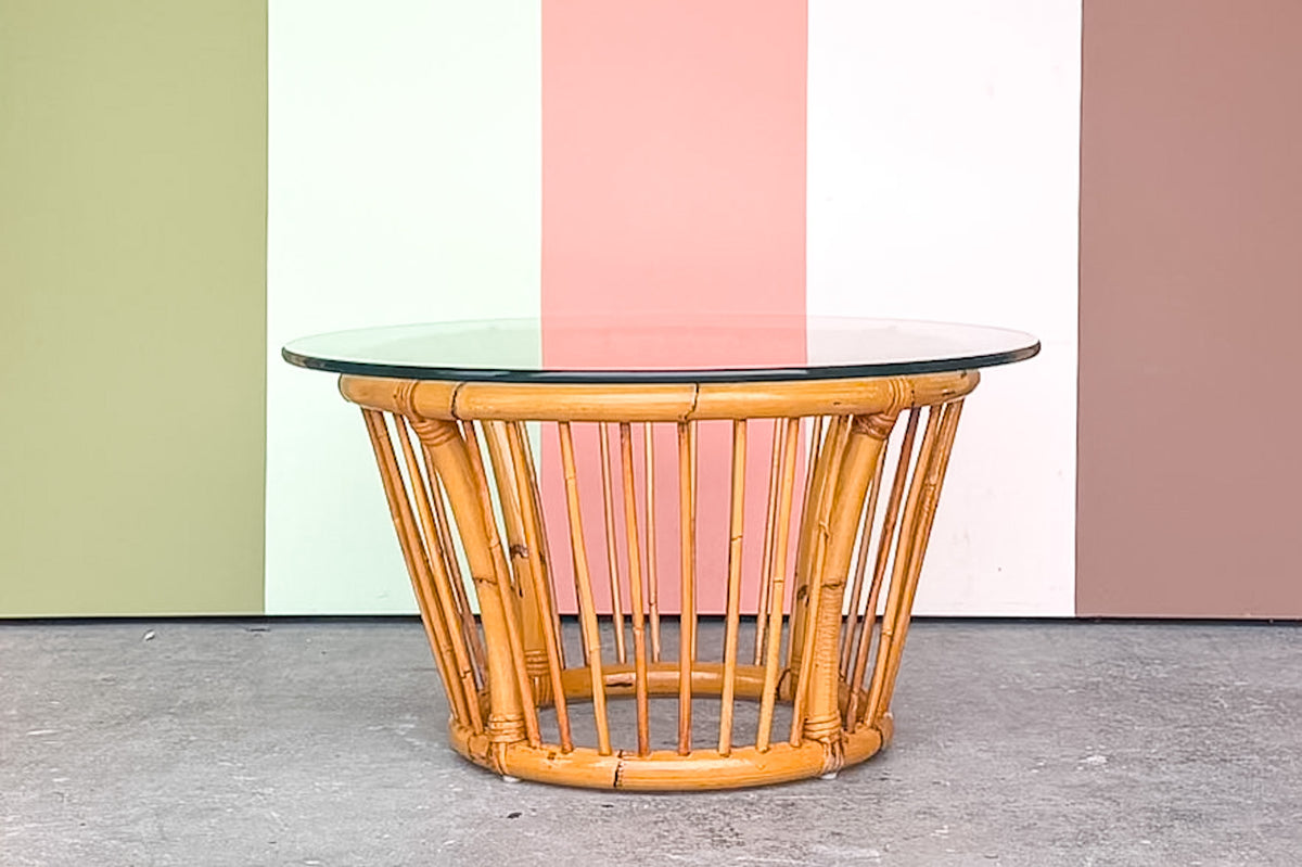 Old Florida Rattan Coffee Table