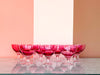 Set of Twelve Georges Borgfeldt Lisa Cranberry Coupes