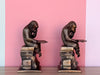 Reading Monkey Brass Bookends
