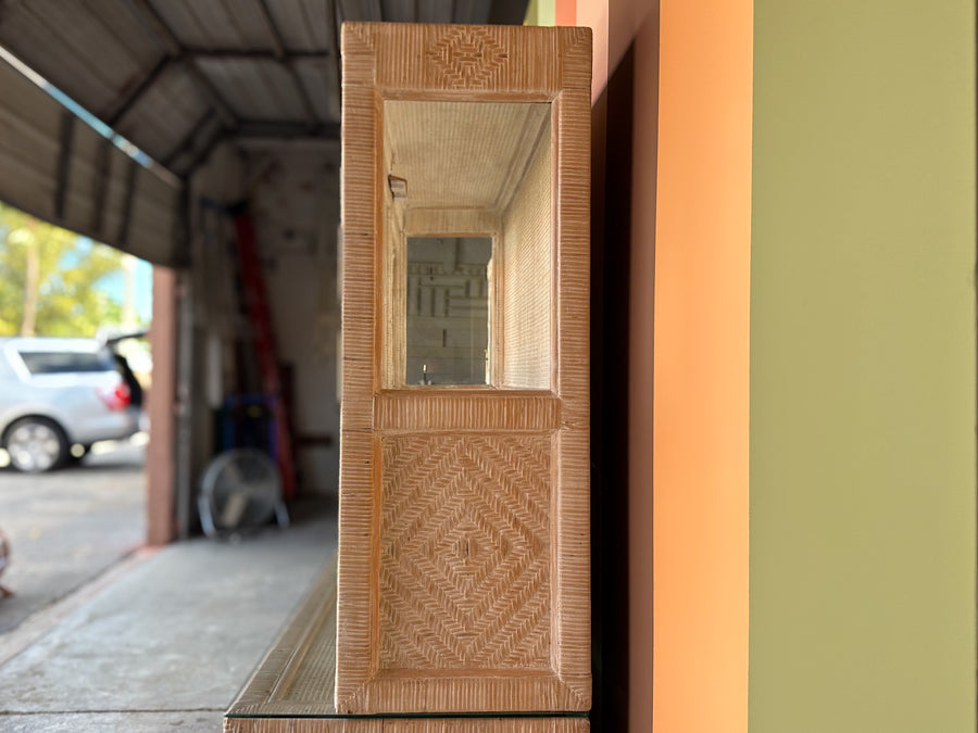 Coastal Rattan Wrapped Hutch