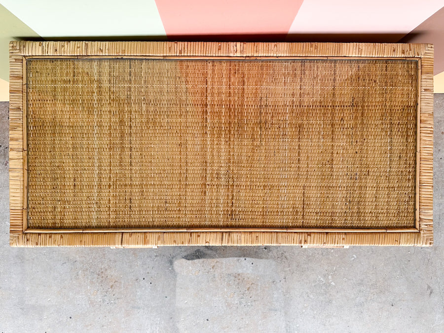 Coastal Rattan Wrapped Desk