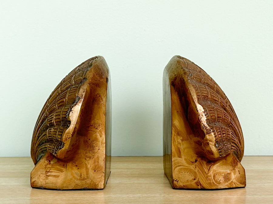Pair of Brass Shell Bookends
