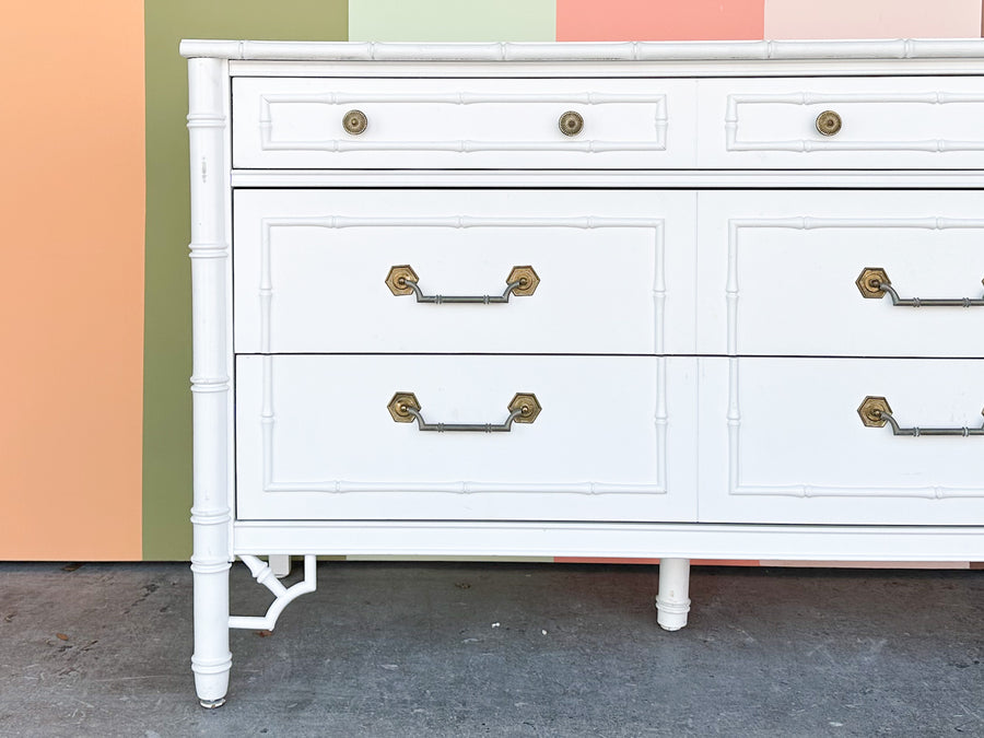 Thomasville Faux Bamboo Double Dresser